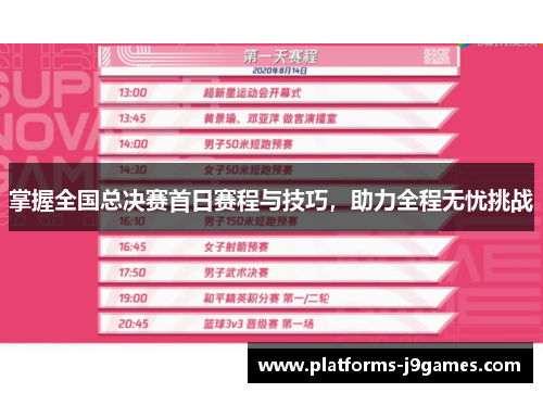 掌握全国总决赛首日赛程与技巧,助力全程无忧挑战 掌握全国总决赛首日赛程与技巧,助力全程无忧挑战